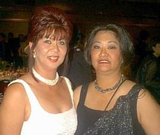 left to right: Ellen and Cecille in Las Vegas 2000