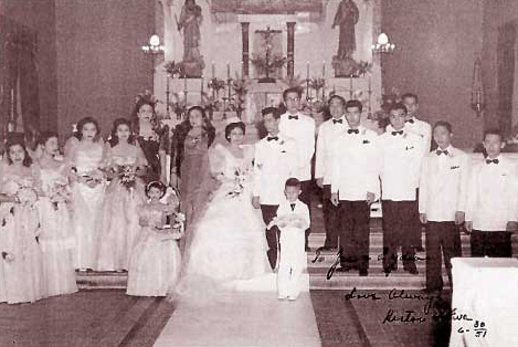 The wedding of Eva and Hector Mercado 1951
