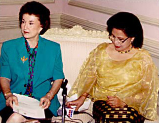 Helen Limjoco with First Lady Dra. “Loi” Ejercito at Malacañang Palace.  Dra. Loi interviewed Ray and Helen about their various philanthropic works back in the RP.