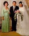 L to R: Tita Ampy, Tito “Andy”Andres Velarde, my lovely cousin Connie Velarde Albert on her wedding day, in 1979.  Santuario de San Antonio, Forbes Park, Manila, Phil.